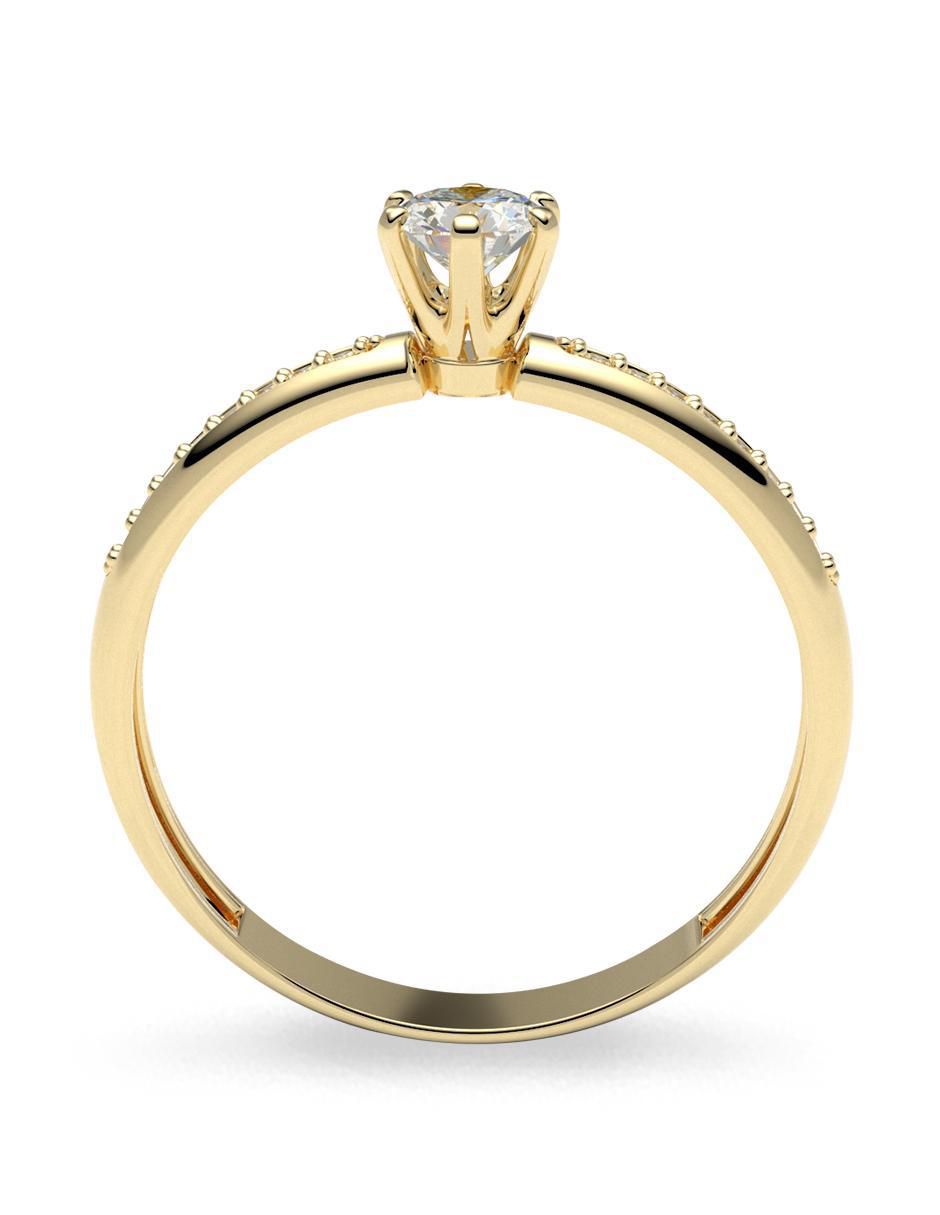 Anillo de compromiso "de" oro 10 k amelie joyas sin colecion zirconia