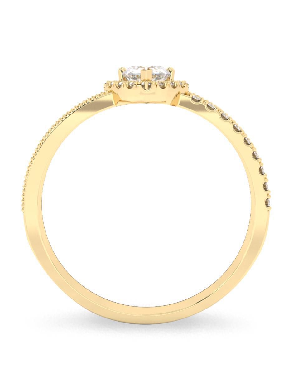 Anillo de compromiso "de" oro 10 k amelie joyas sin coleccion zirconia