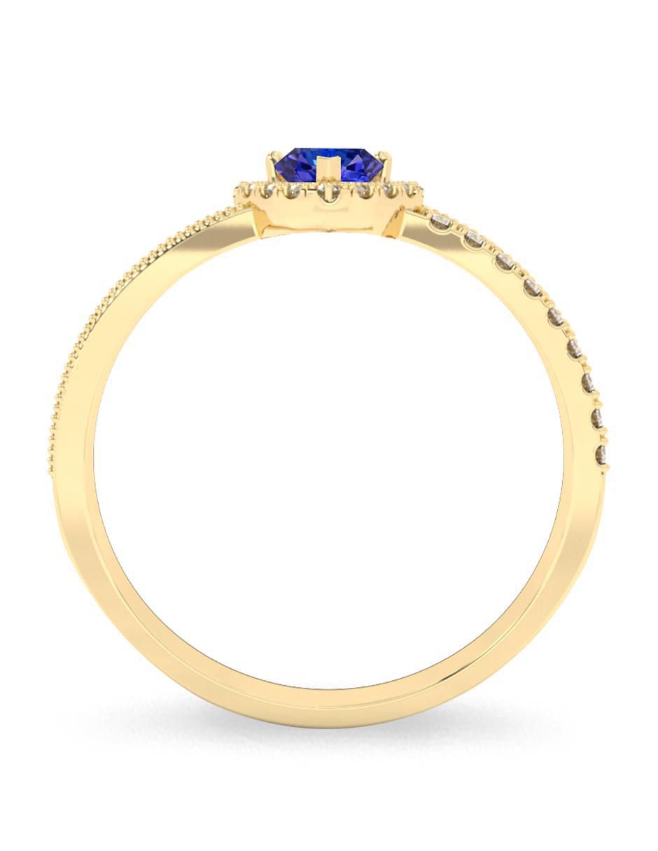 Anillo de compromiso "de" oro 10 k amelie joyas sin colección tanzanita