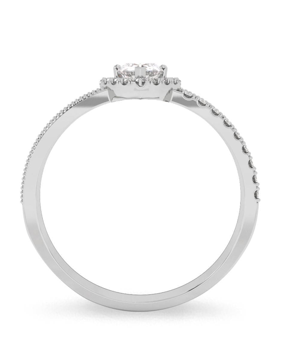 Anillo de compromiso de oro 10 k zirconia 3