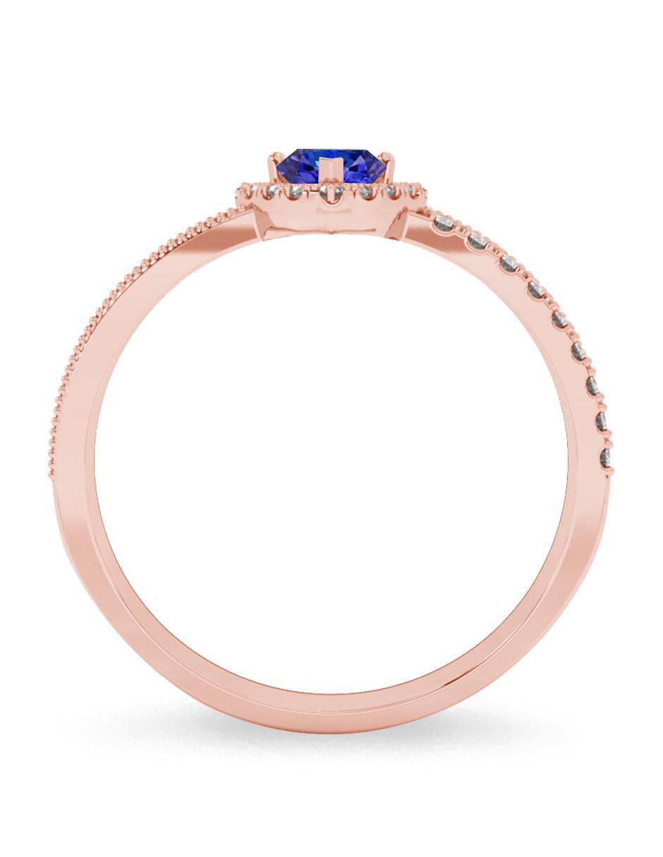 Anillo de compromiso de oro 10 k tanzanita 3