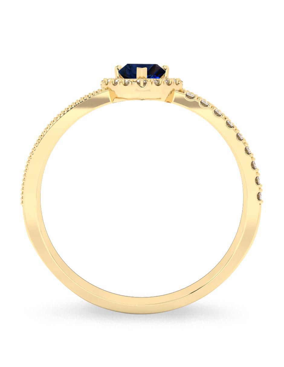 Anillo de compromiso "de" oro 10 k amelie joyas sin colección zafiro