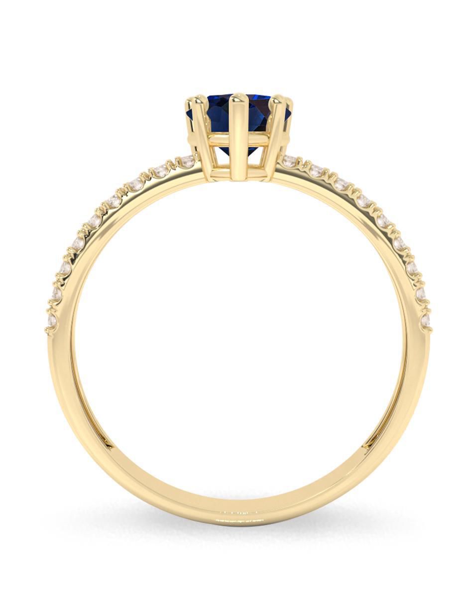 Anillo de compromiso "de" oro 10 k amelie joyas sin colección  zafiro