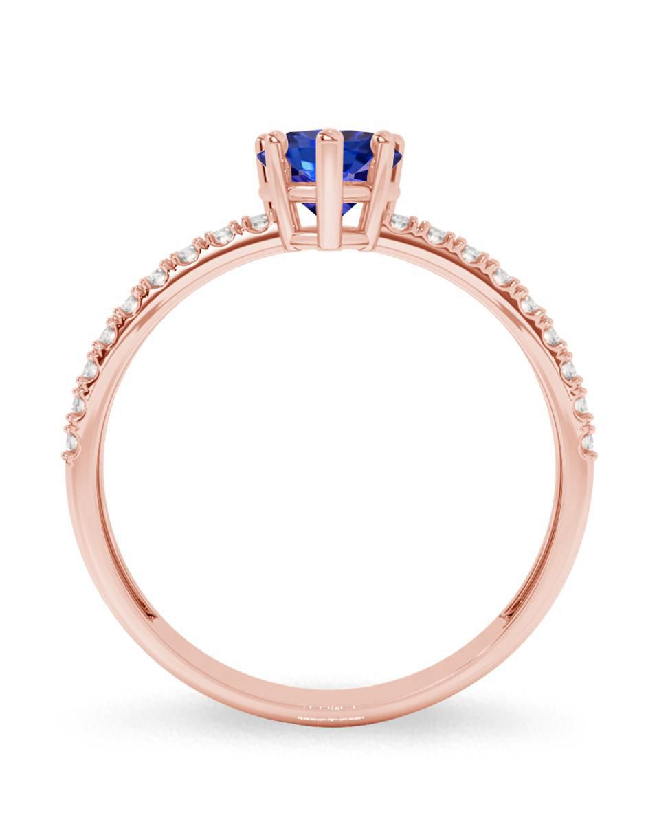 Anillo de compromiso de oro 10 k tanzanita 3