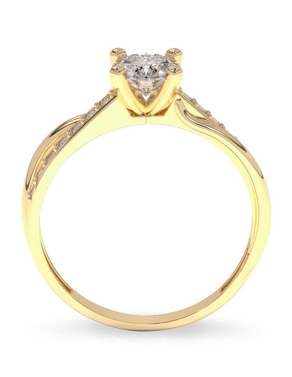 Anillo de compromiso "de" oro 10 k amelie joyas sin colección  zirconia