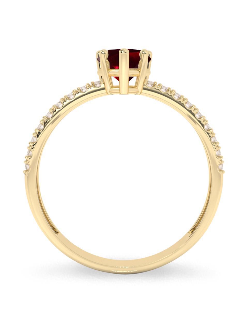 Anillo de compromiso "de" oro 10 k amelie joyas sin colección rubí