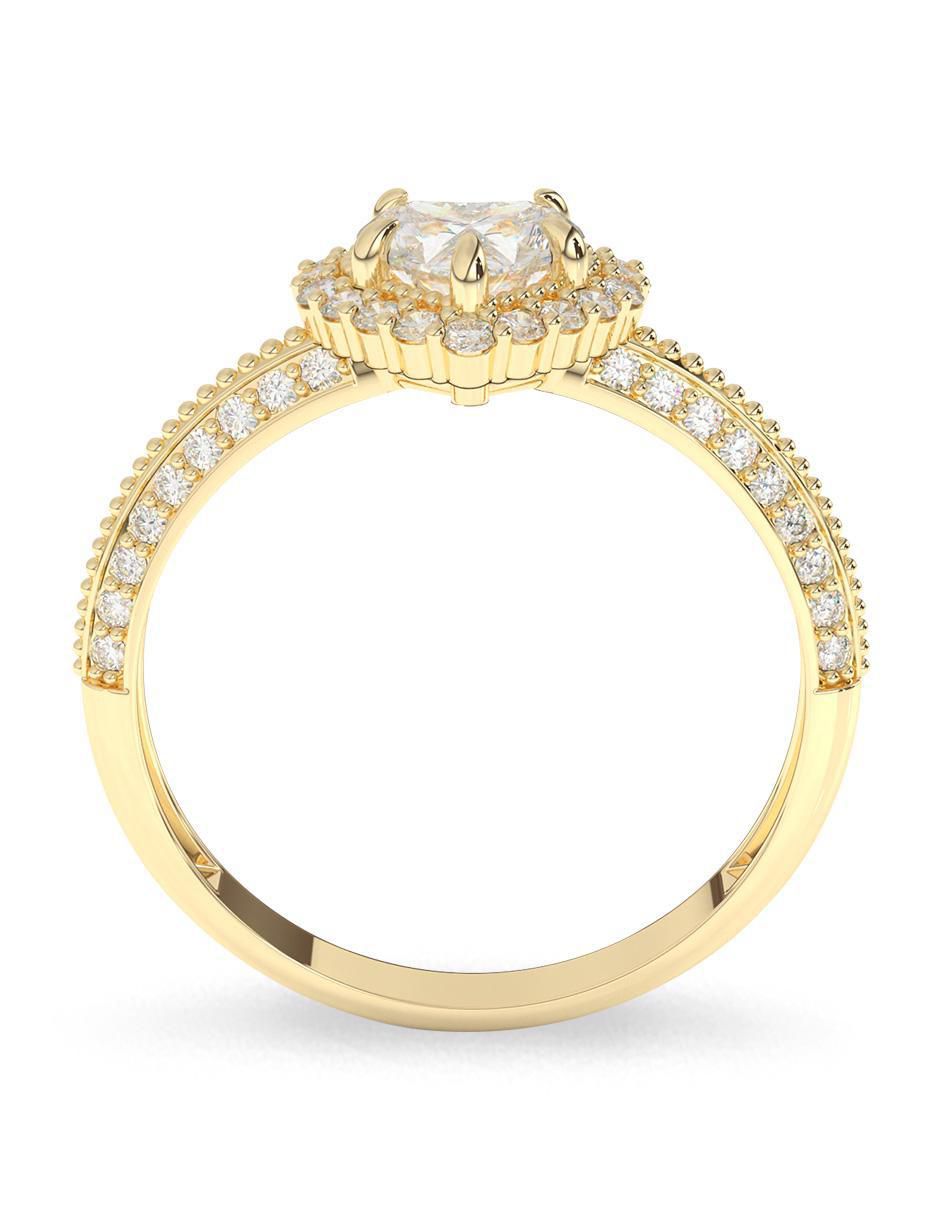 Anillo de compromiso "de" oro 10 k amelie joyas sin colección zirconia
