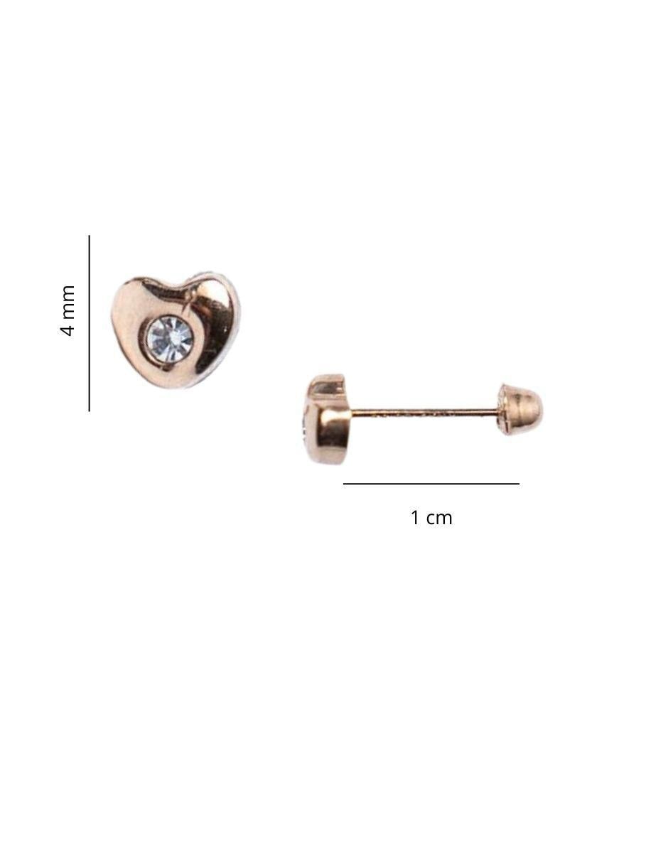Broqueles de corazón con acabado pavé zirconia 6