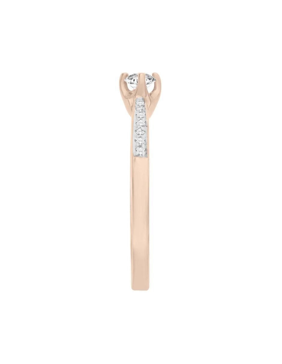 Anillo de compromiso de oro 14 k Florenza diamante 4