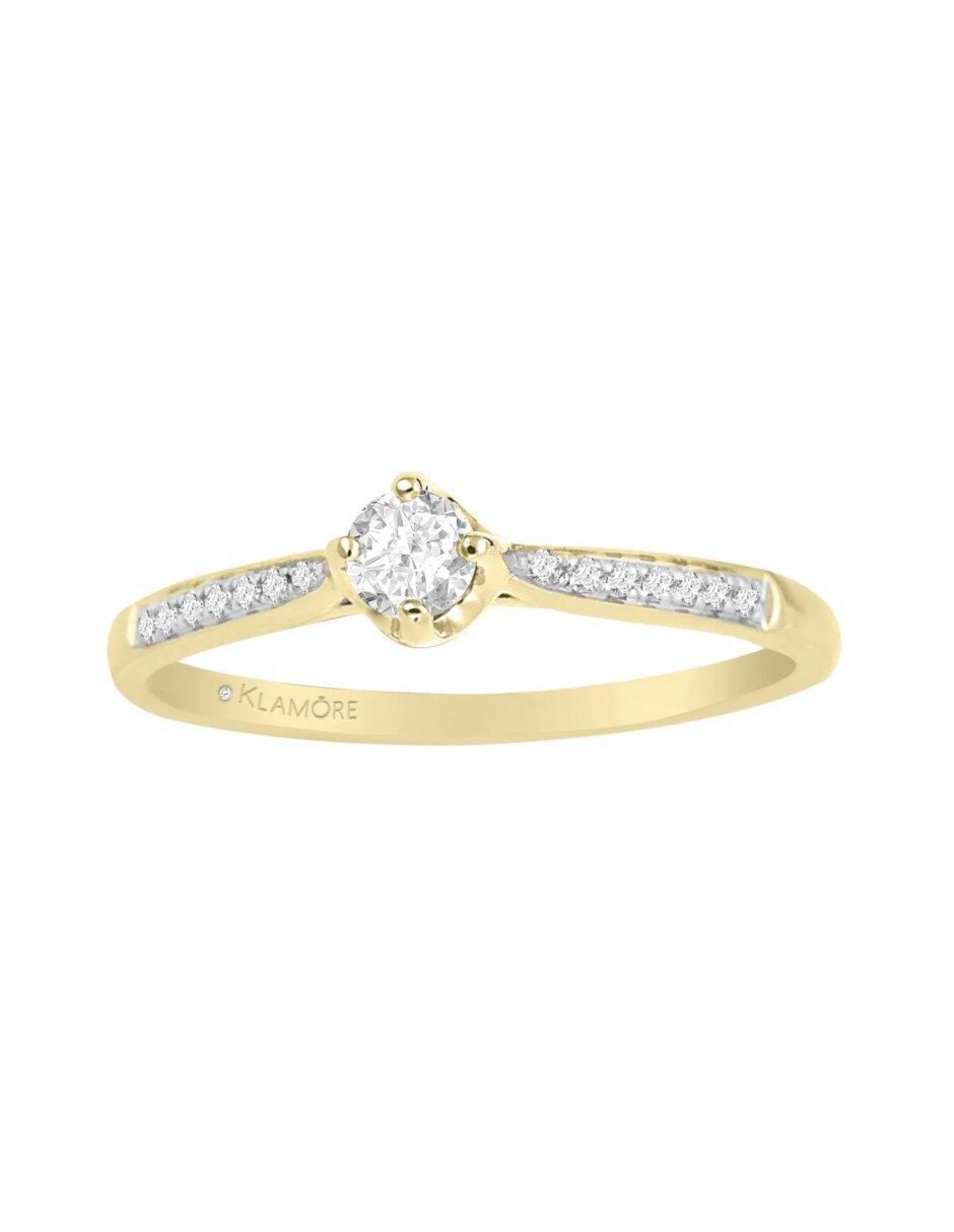 Anillo de compromiso de oro 14 k Florenza diamante