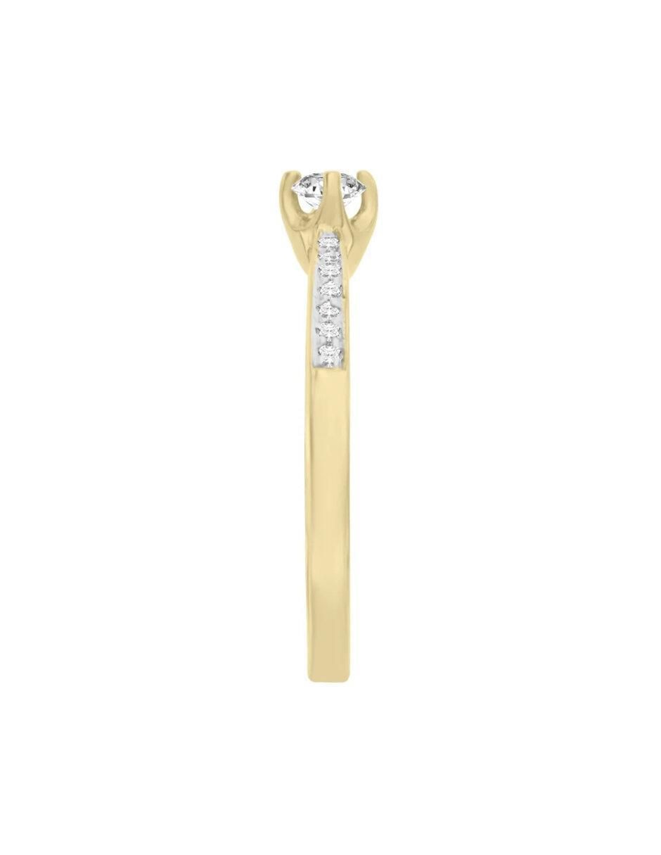 Anillo de compromiso de oro 14 k Florenza diamante 3