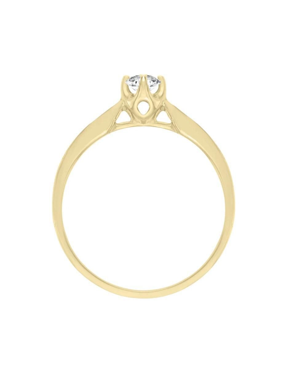 Anillo de compromiso de oro 14 k Florenza diamante 4