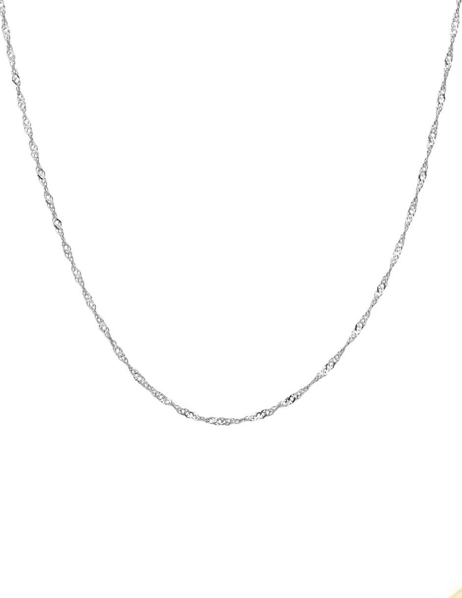 Cadena de oro blanco 14 K Cadena de oro blanco 14 K
