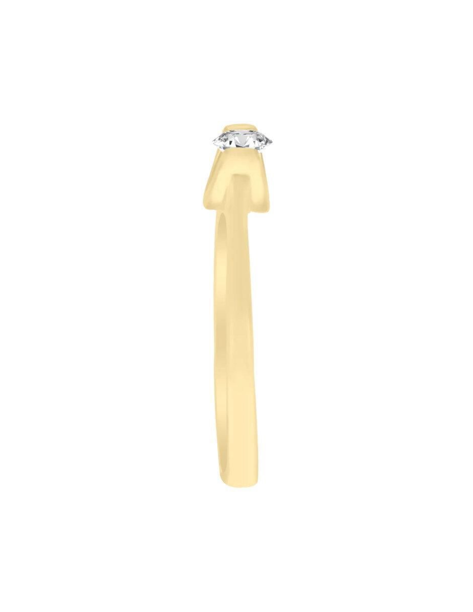 Anillo de compromiso de oro 14 k Leslye diamante 3