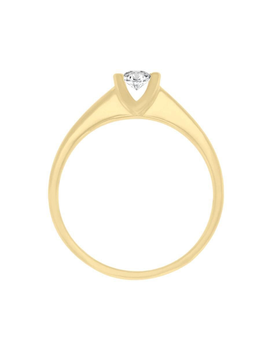 Anillo de compromiso de oro 14 k Leslye diamante 4