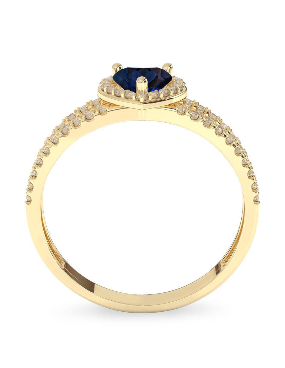 Anillo de compromiso "de" oro 10 k amelie joyas sin coleccion zafiro