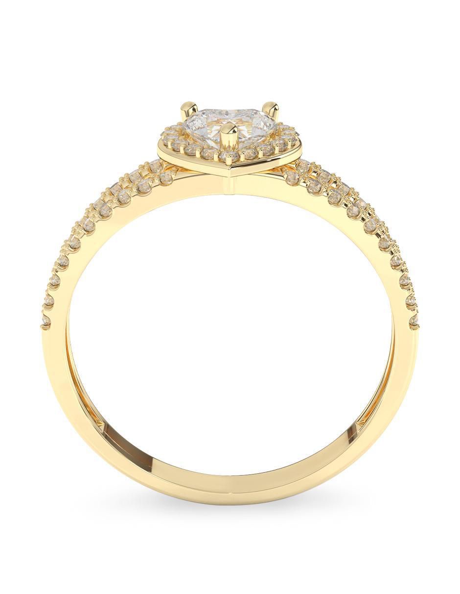 Anillo de compromiso "de" oro 10 k amelie joyas sin coleccion zirconia