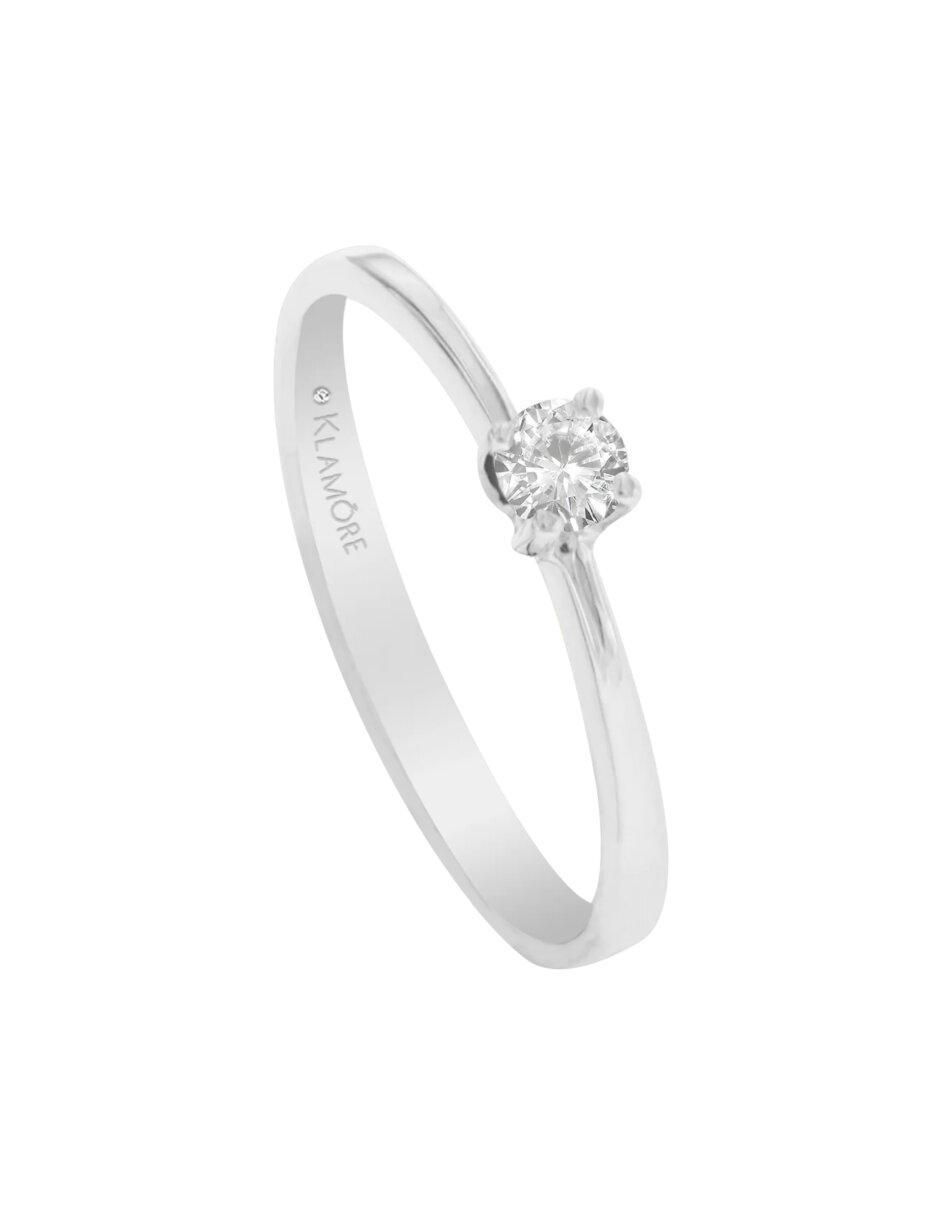 Anillo de compromiso de oro 14 k Adanis diamante 4