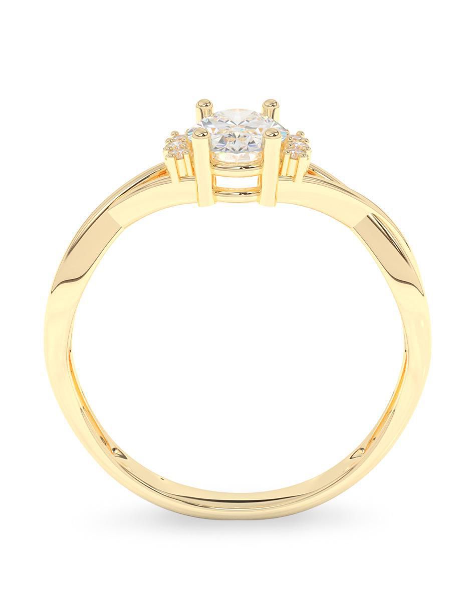 Anillo de compromiso "de" oro 10 k amelie joyas sin coleccion zirconia
