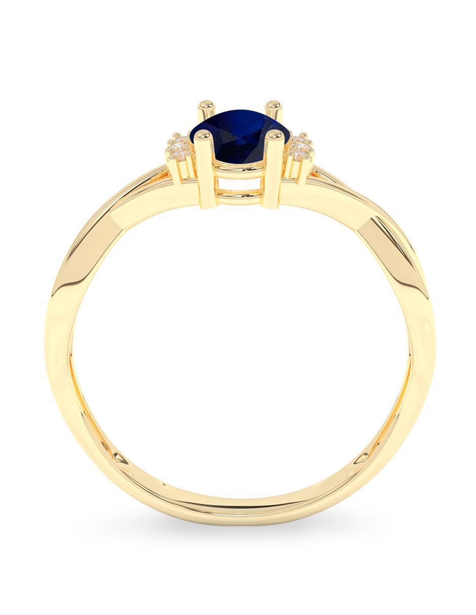 Anillo de compromiso "de" oro 10 k amelie joyas sin coleccion zafiro