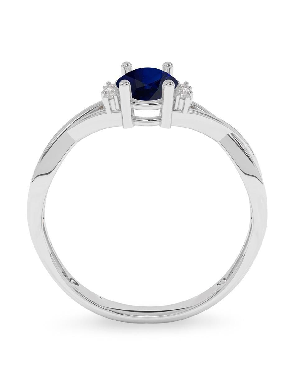 Anillo de compromiso de oro 10 k zafiro 3