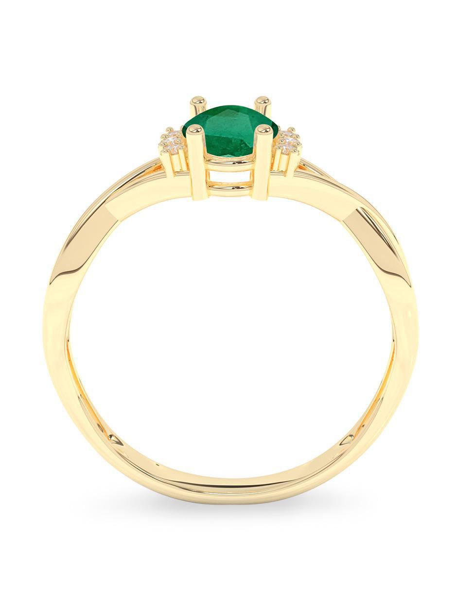Anillo de compromiso "de" oro 10 k amelie joyas sin coleccion esmeralda