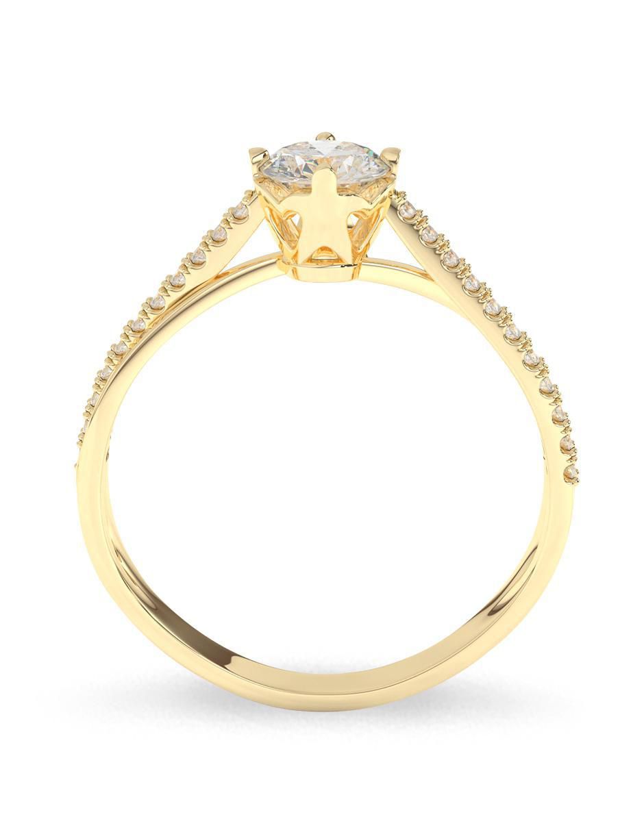 Anillo de compromiso "de" oro 10 k amelie joyas sin coleccion zirconia
