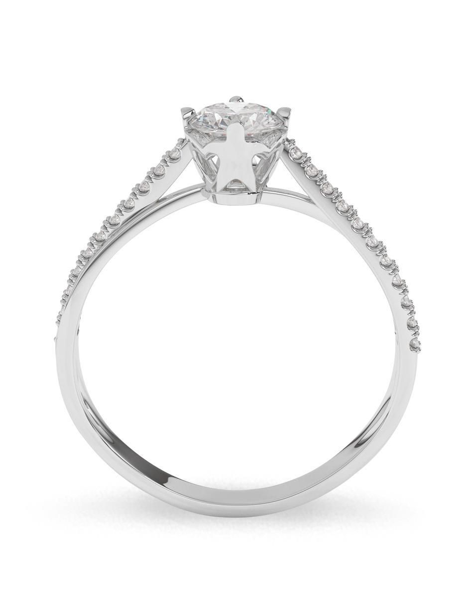 Anillo de compromiso de oro 10 k zirconia 3