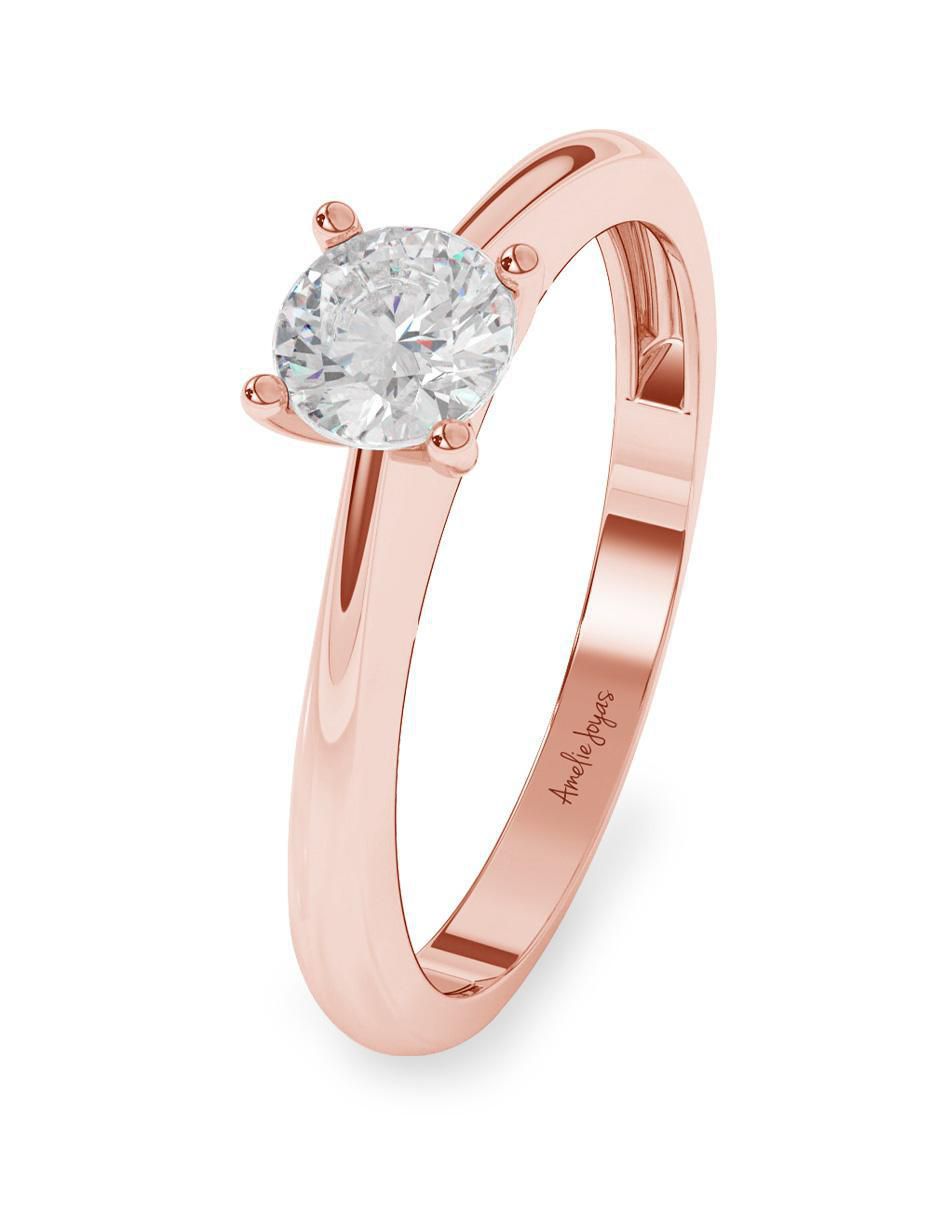 Anillo de compromiso de oro 10 k zirconia 2