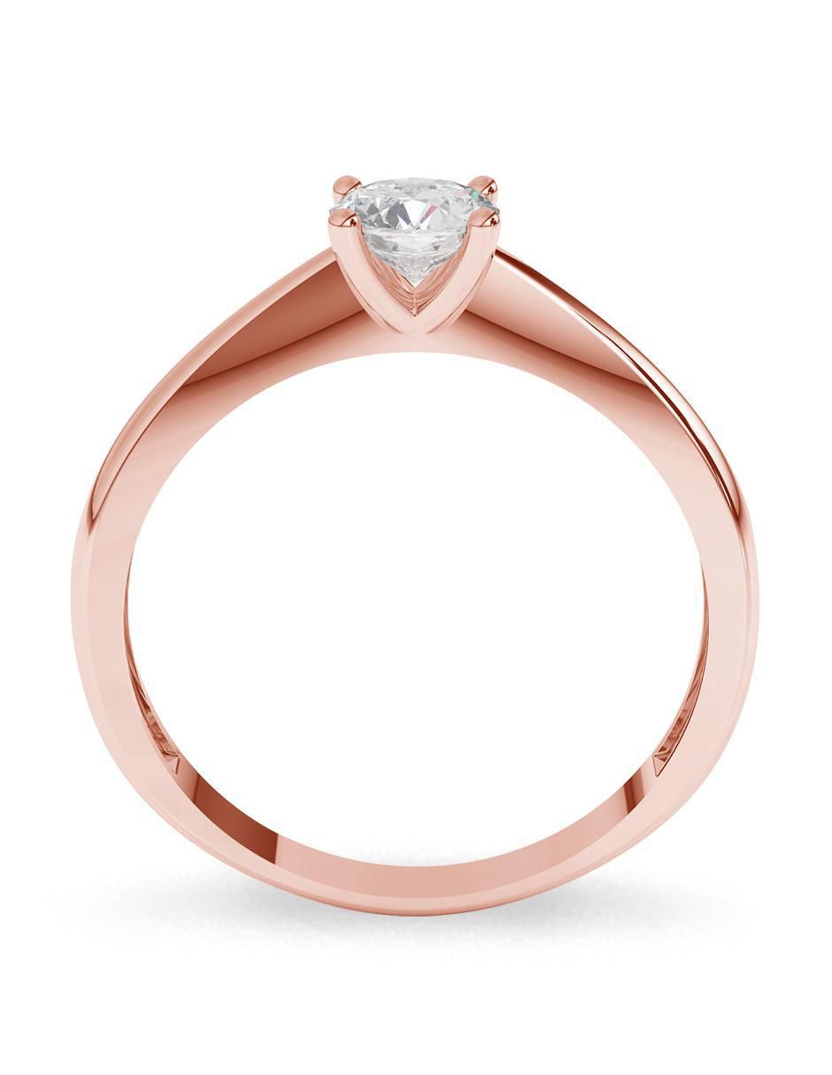 Anillo de compromiso de oro 10 k zirconia 3