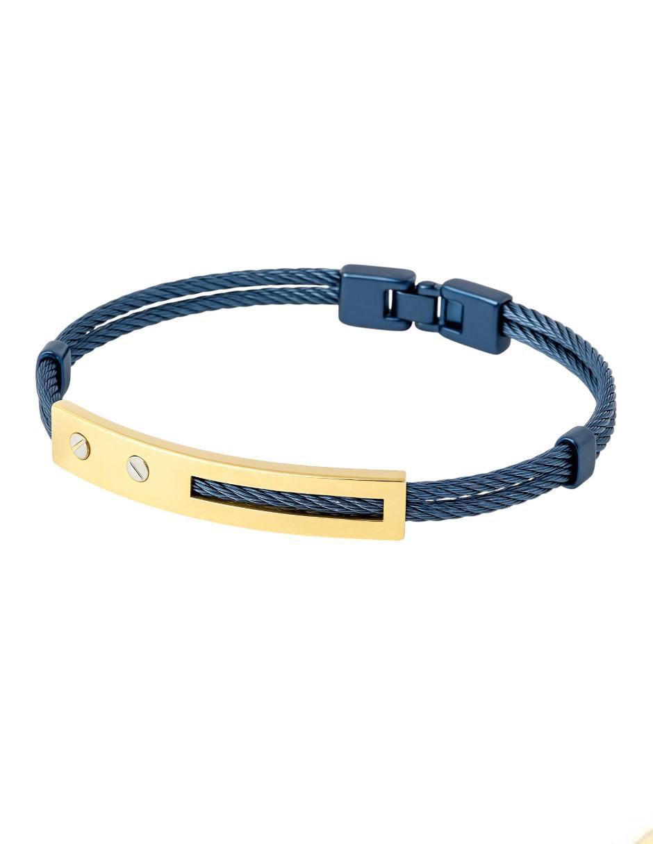 Brazalete de oro 14 K con acabado liso Brazalete de oro 14 K con acabado liso