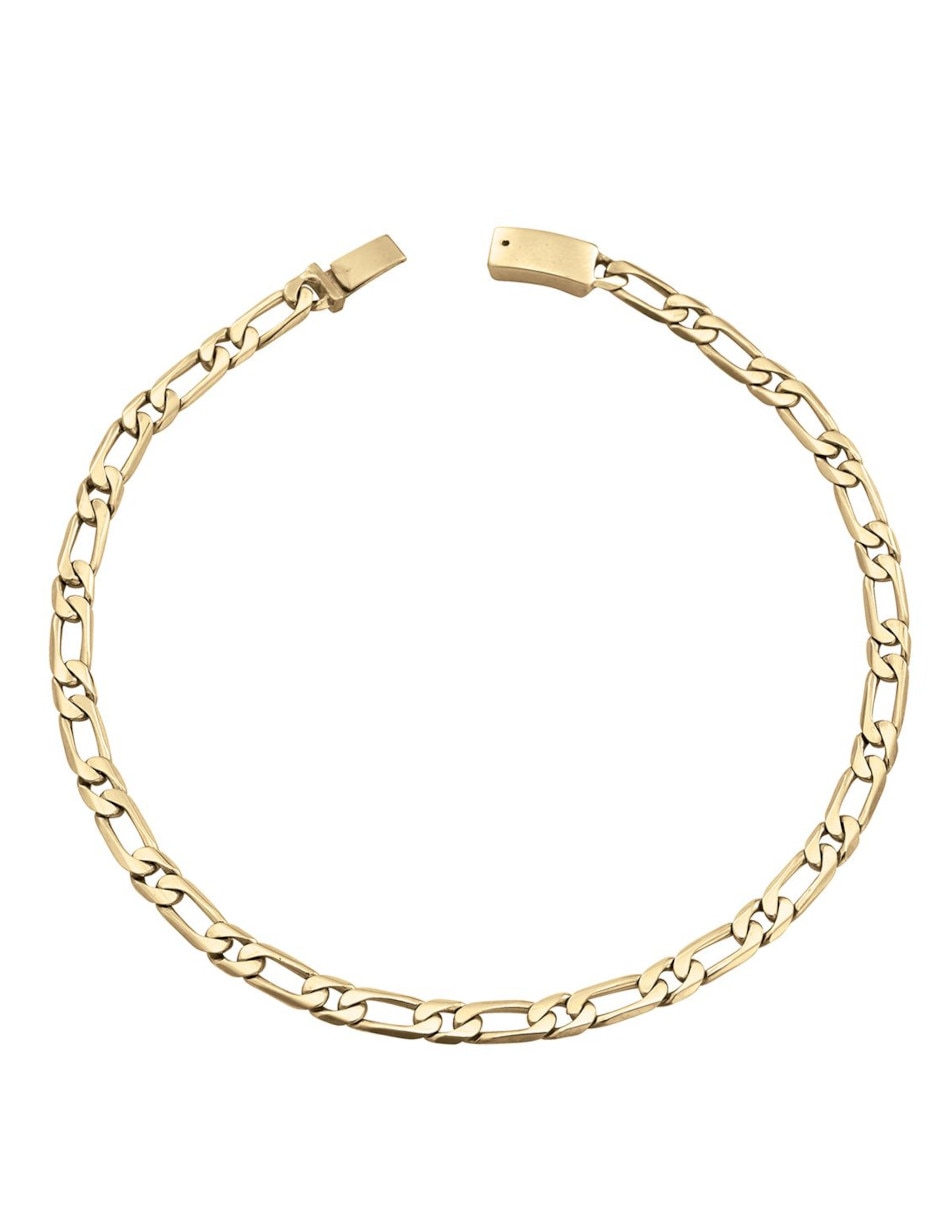 Pulsera de oro 14 K con acabado liso 1