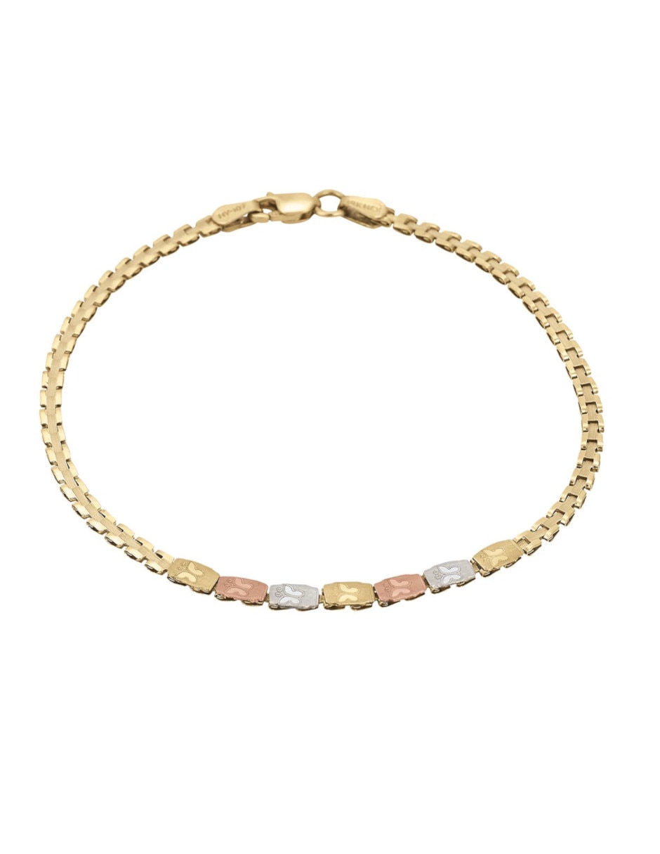 Pulsera de oro 14 K con acabado brillante Pulsera de oro 14 K con acabado brillante