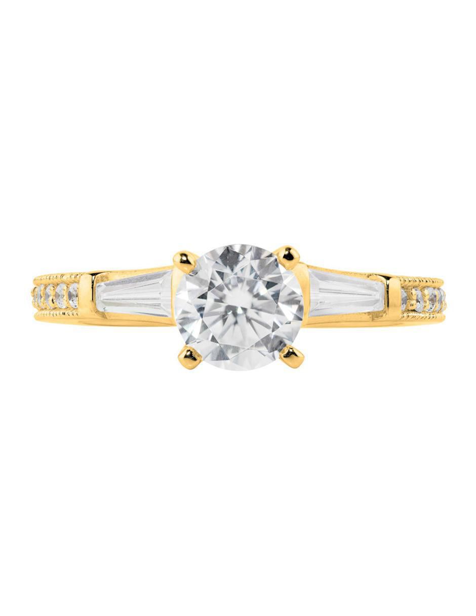 Anillo de compromiso de oro amarillo 14 k Anillo de compromiso de oro amarillo 14 k