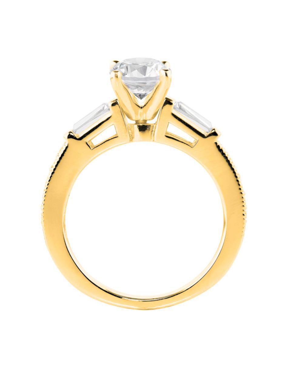 Anillo de compromiso de oro amarillo 14 k 4