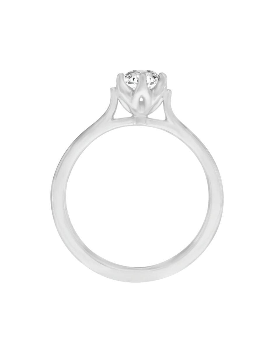 Anillo de compromiso de oro 14 k Protea diamante 2