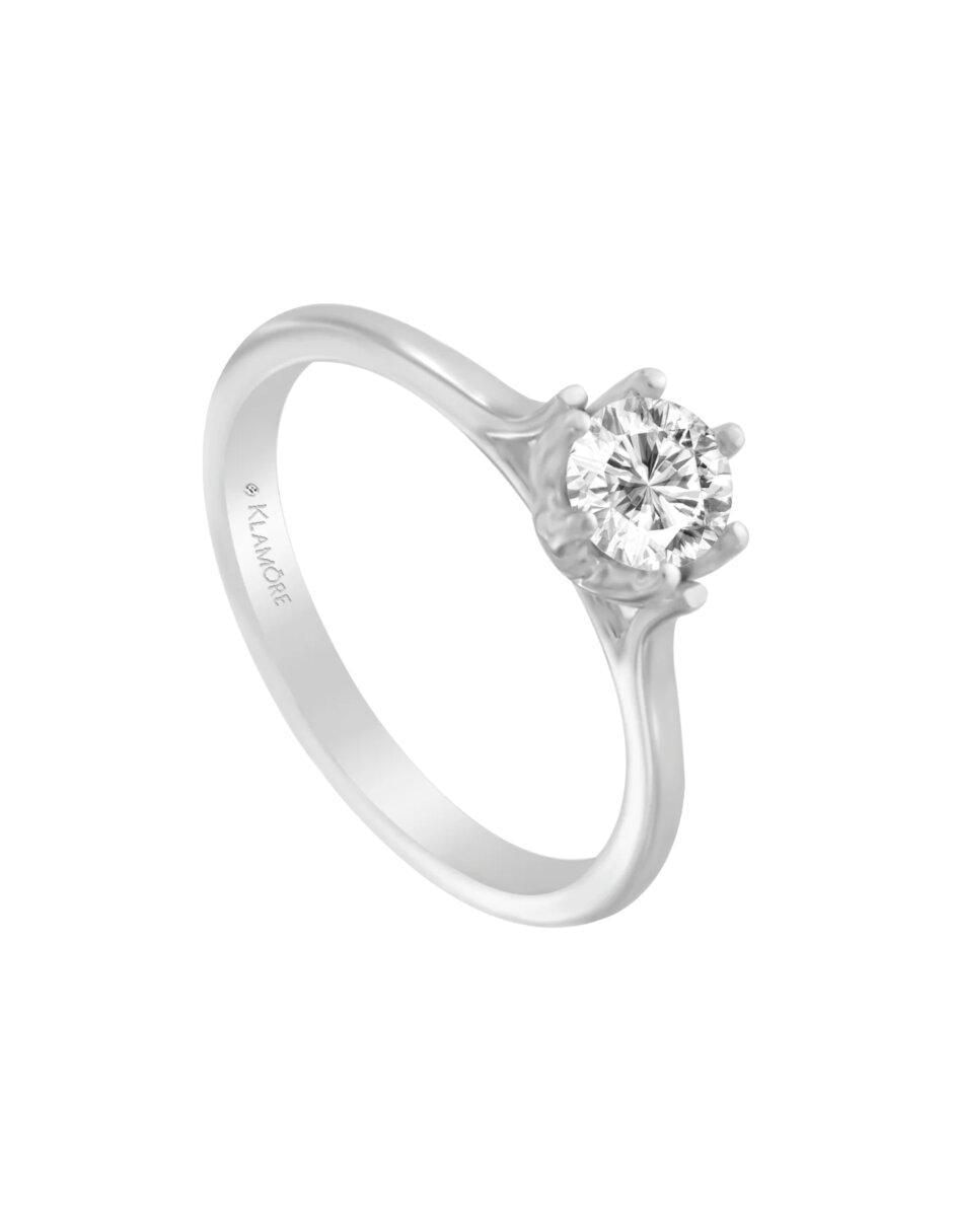 Anillo de compromiso de oro 14 k Protea diamante 3