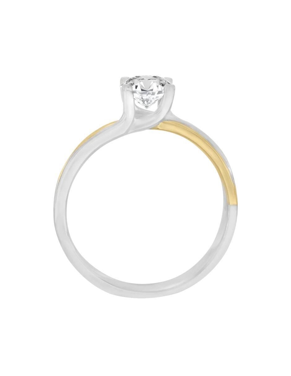 Anillo de compromiso de oro 14 k Maria Isabel diamante 2