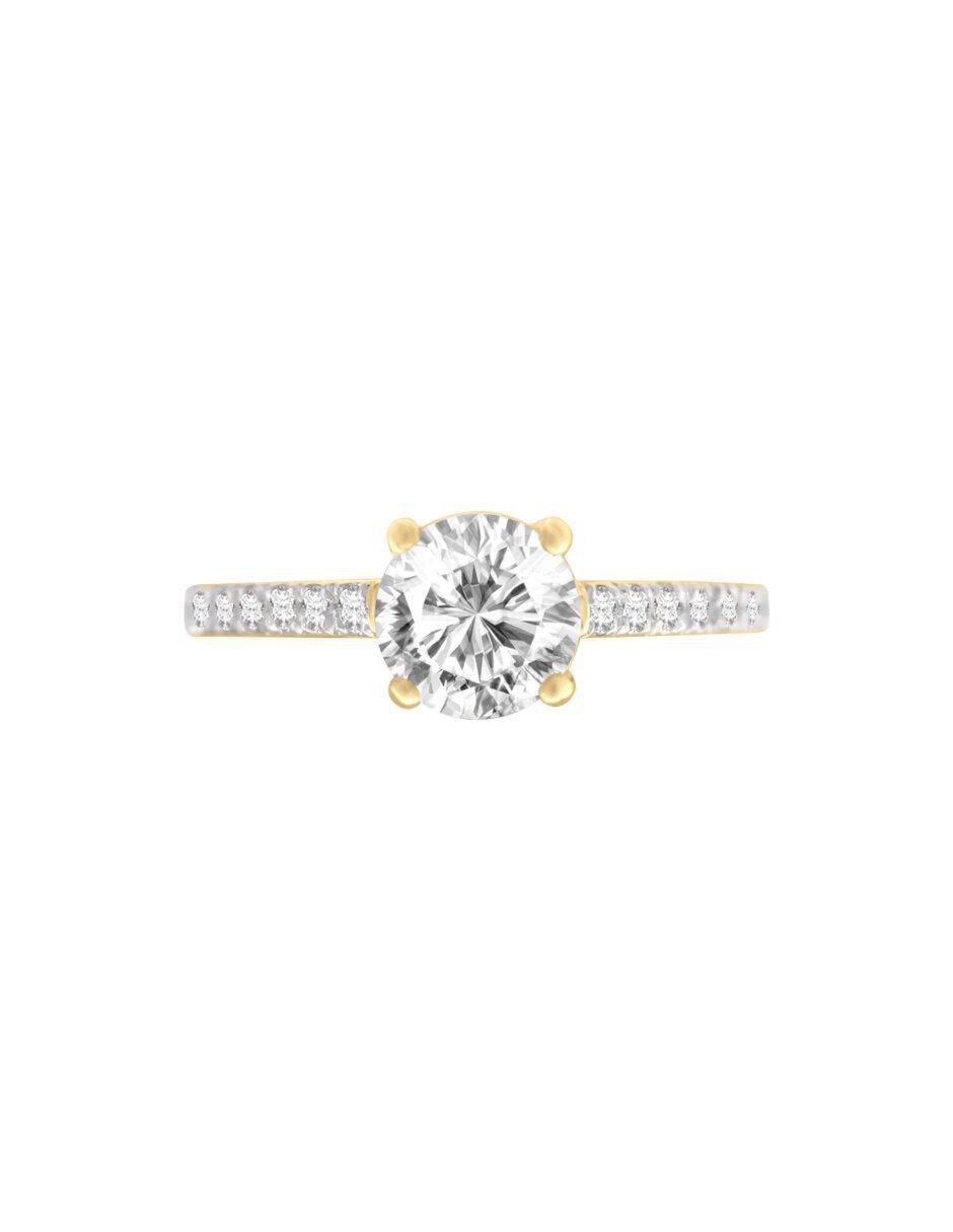 Anillo de compromiso de oro 14 k Rita diamante Anillo de compromiso de oro 14 k Rita diamante