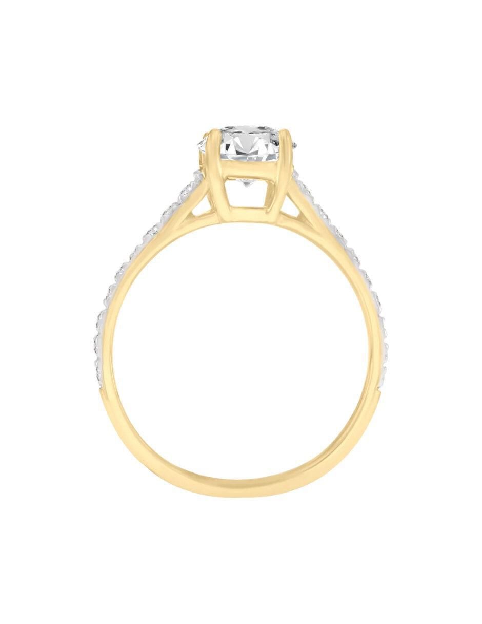 Anillo de compromiso de oro 14 k Rita diamante 2