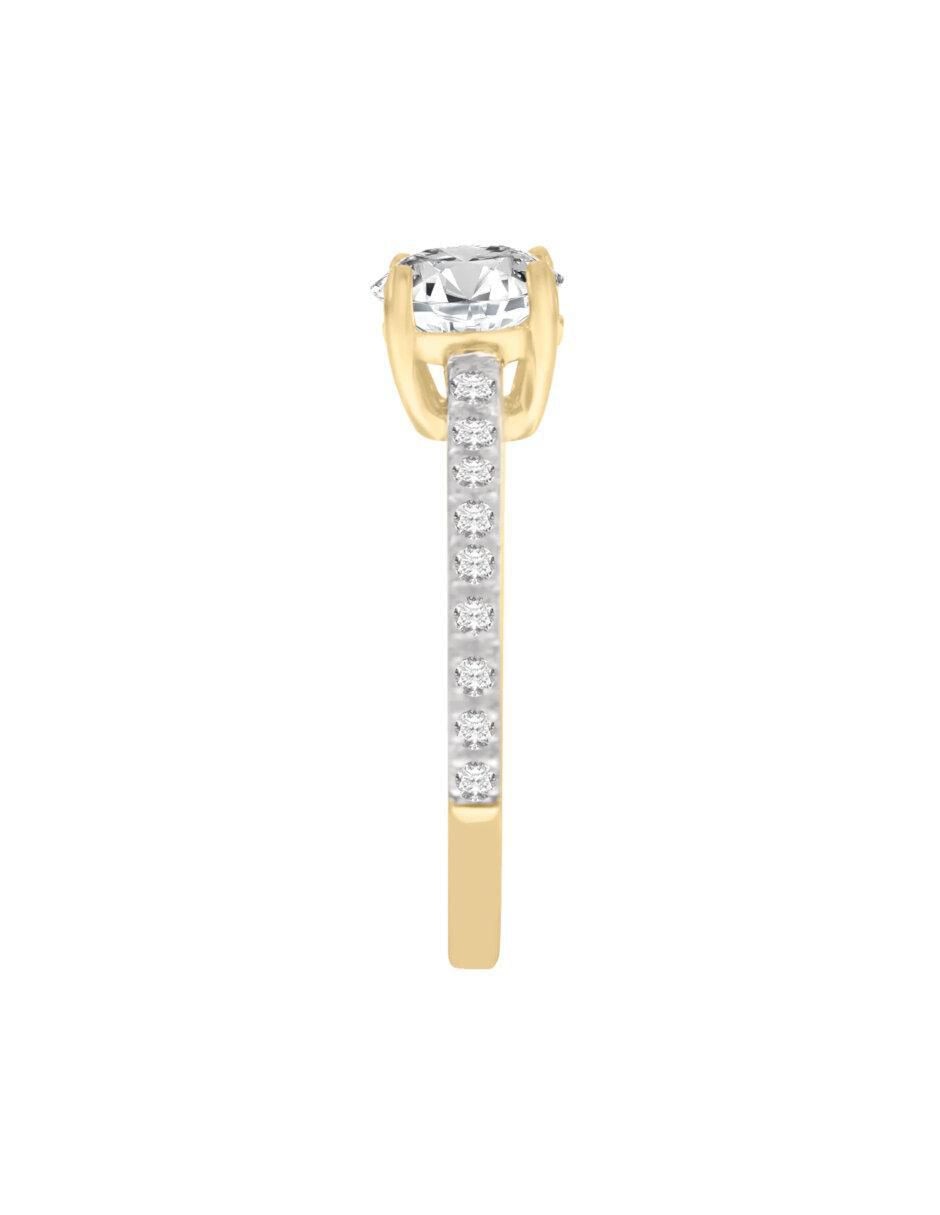 Anillo de compromiso de oro 14 k Rita diamante 5