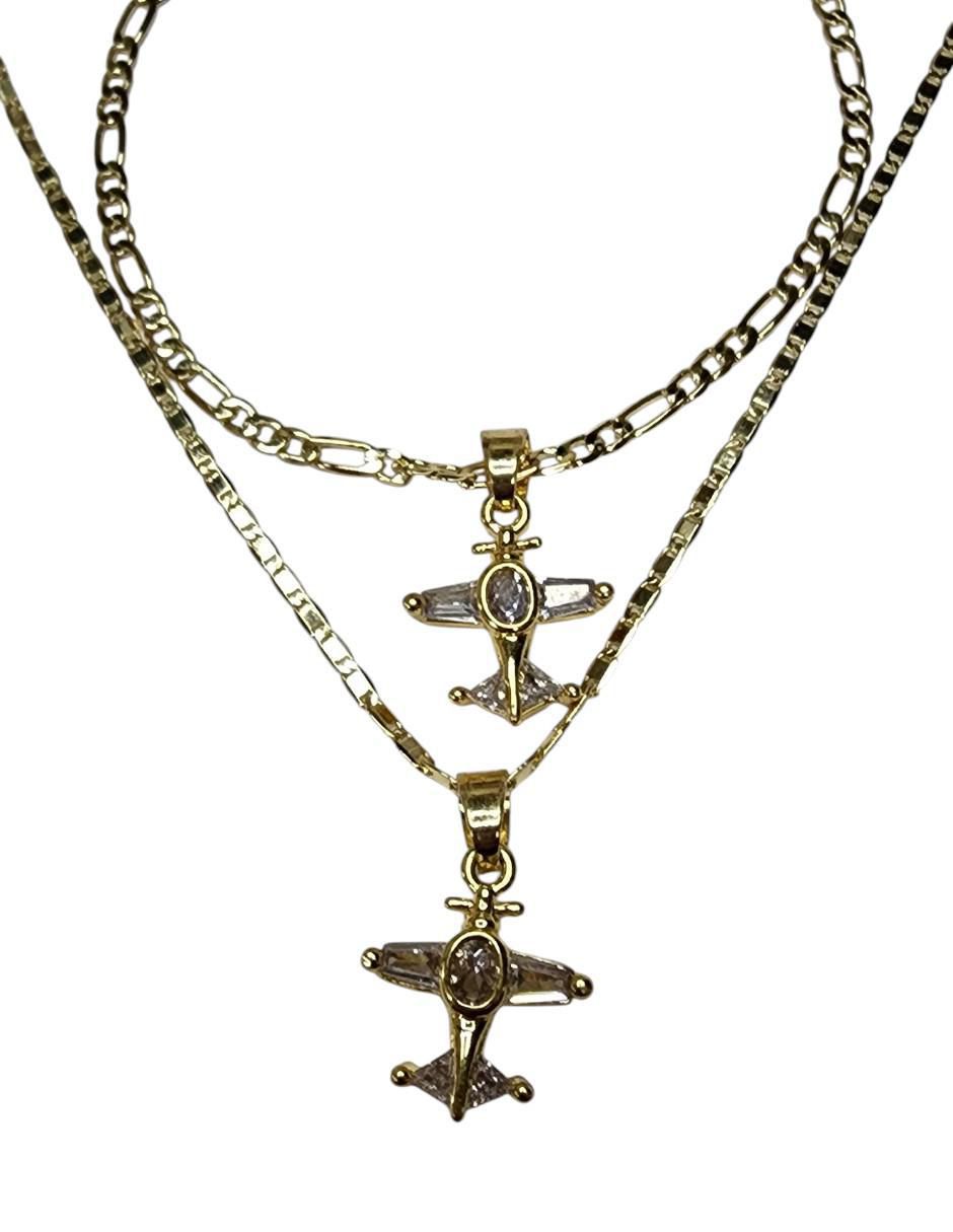 Collar y pulsera de avión Viajes zirconia 4