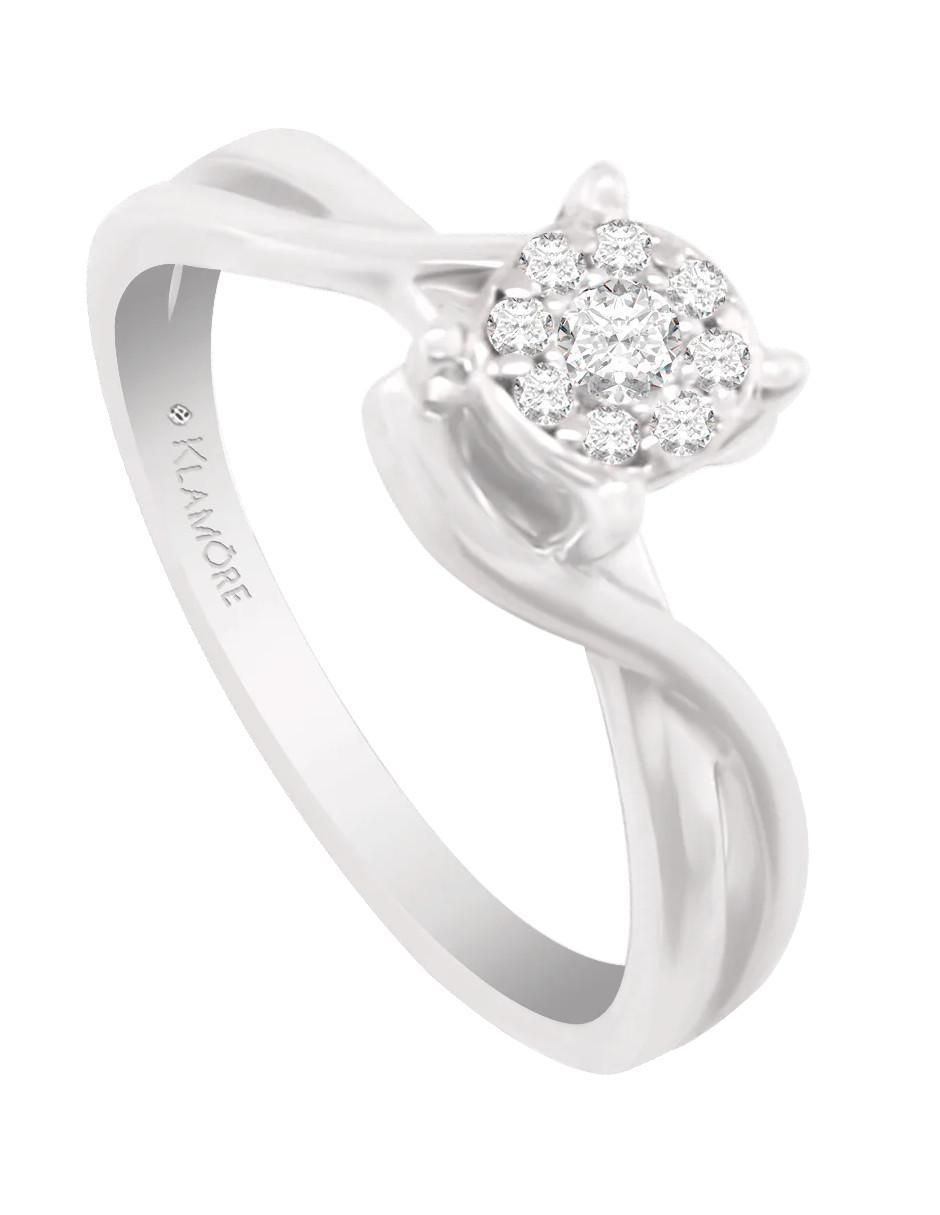 Anillo de compromiso de oro 14 k Vane diamante 3