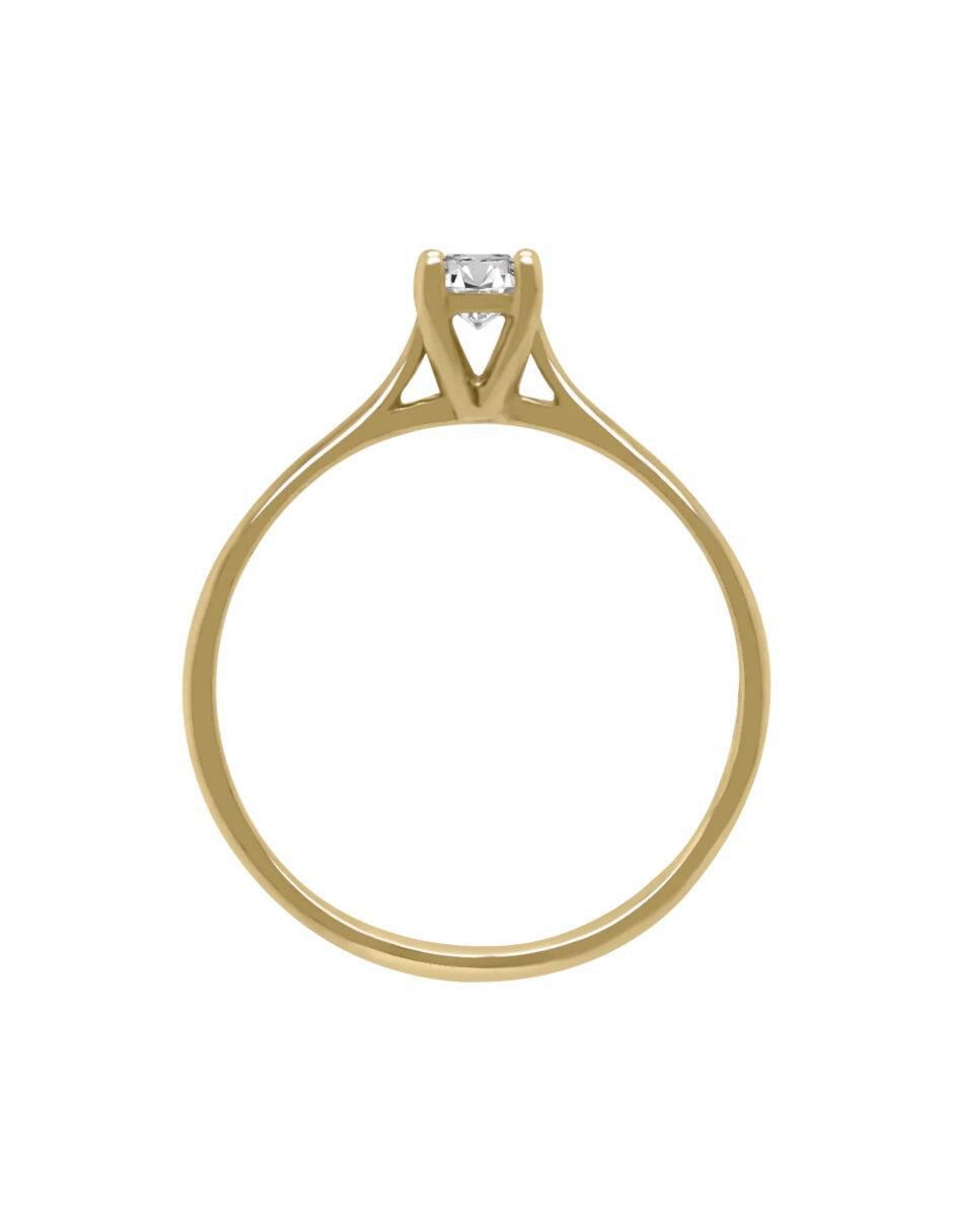 Anillo de compromiso de oro 14 k Kaela diamante 4