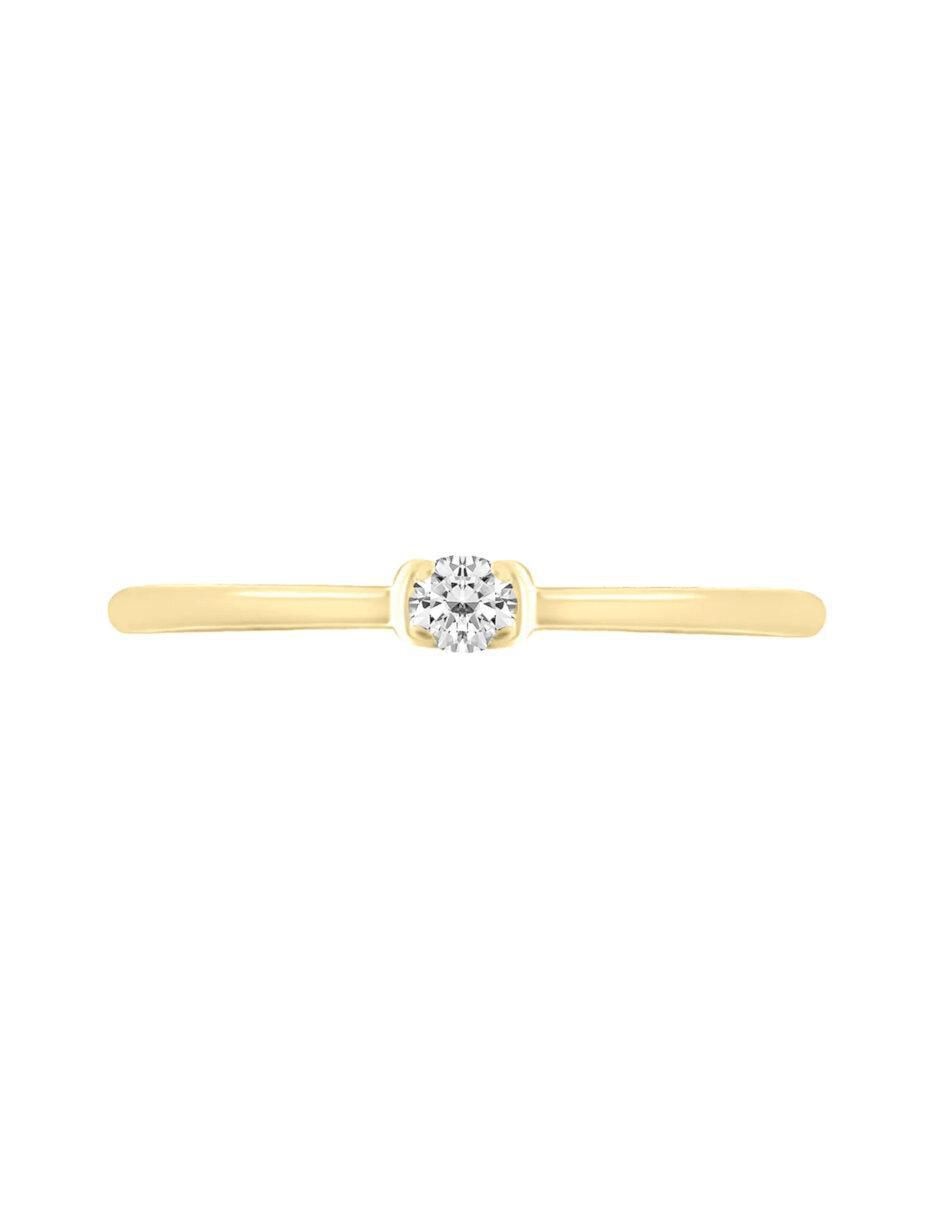 Anillo de compromiso de oro 14 k Tasi diamante