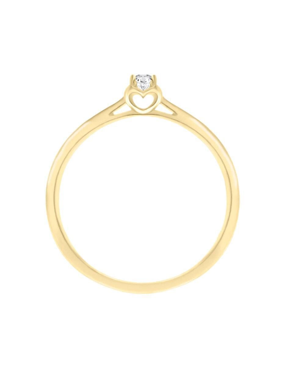 Anillo de compromiso de oro 14 k Tasi diamante 4