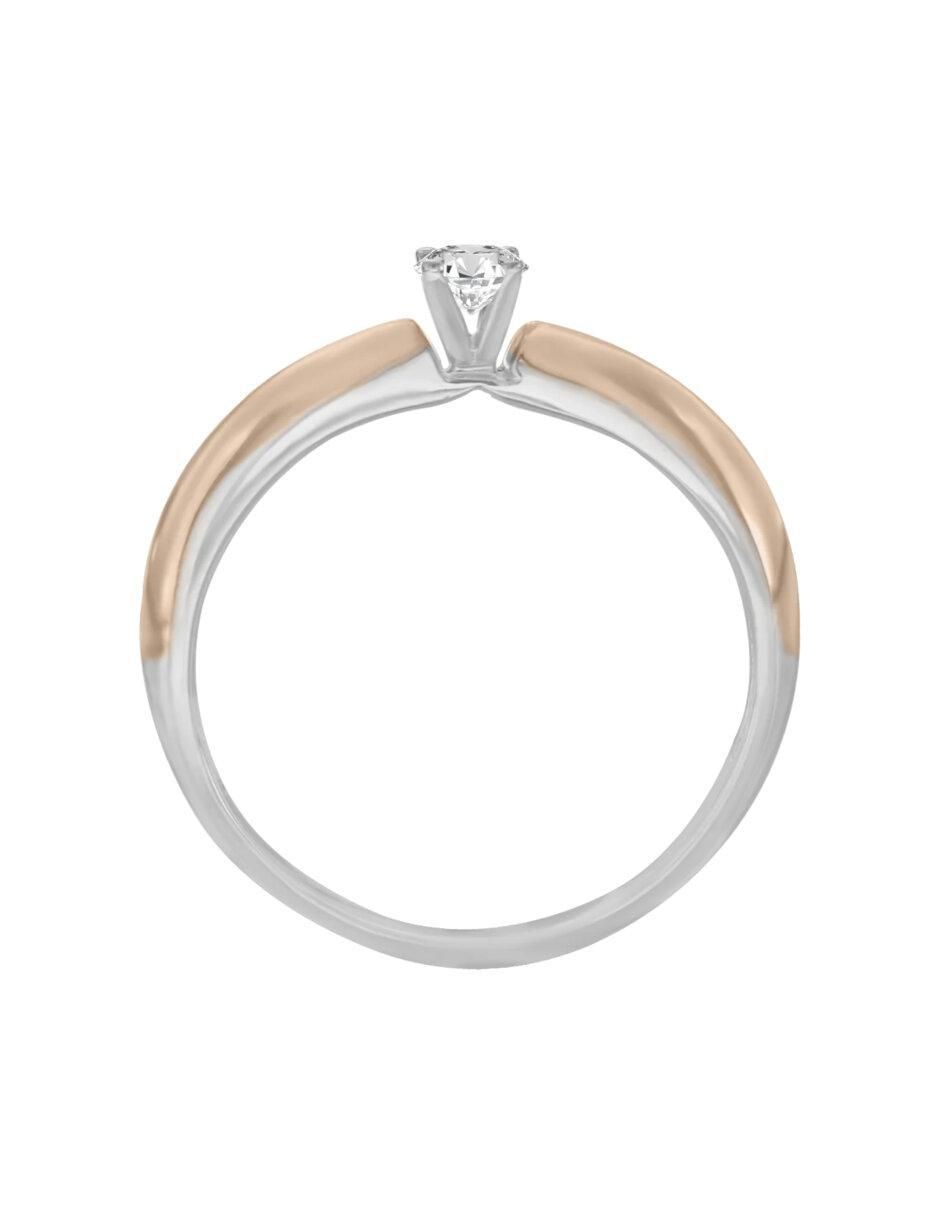 Anillo de compromiso de oro 14 k Maria Jose diamante 4