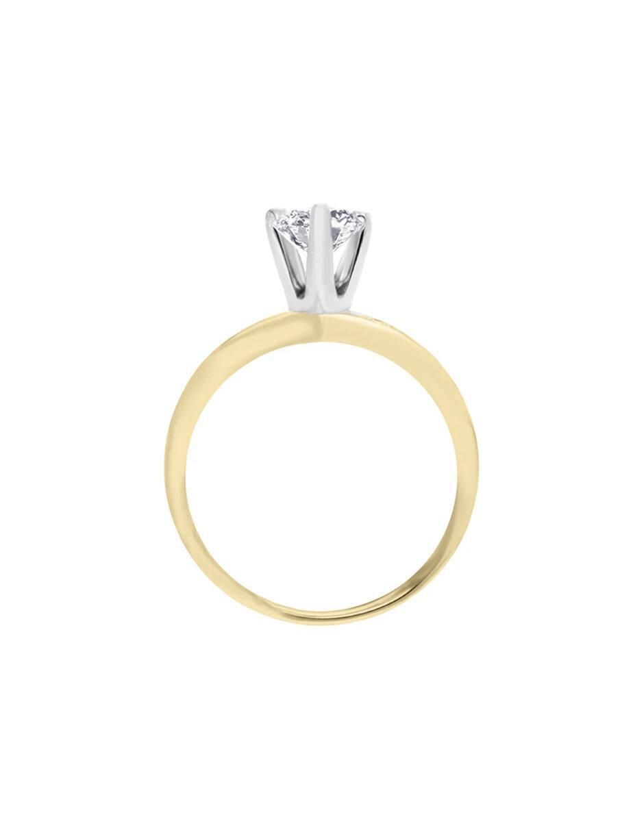 Anillo de compromiso de oro 14 k Union diamante 2