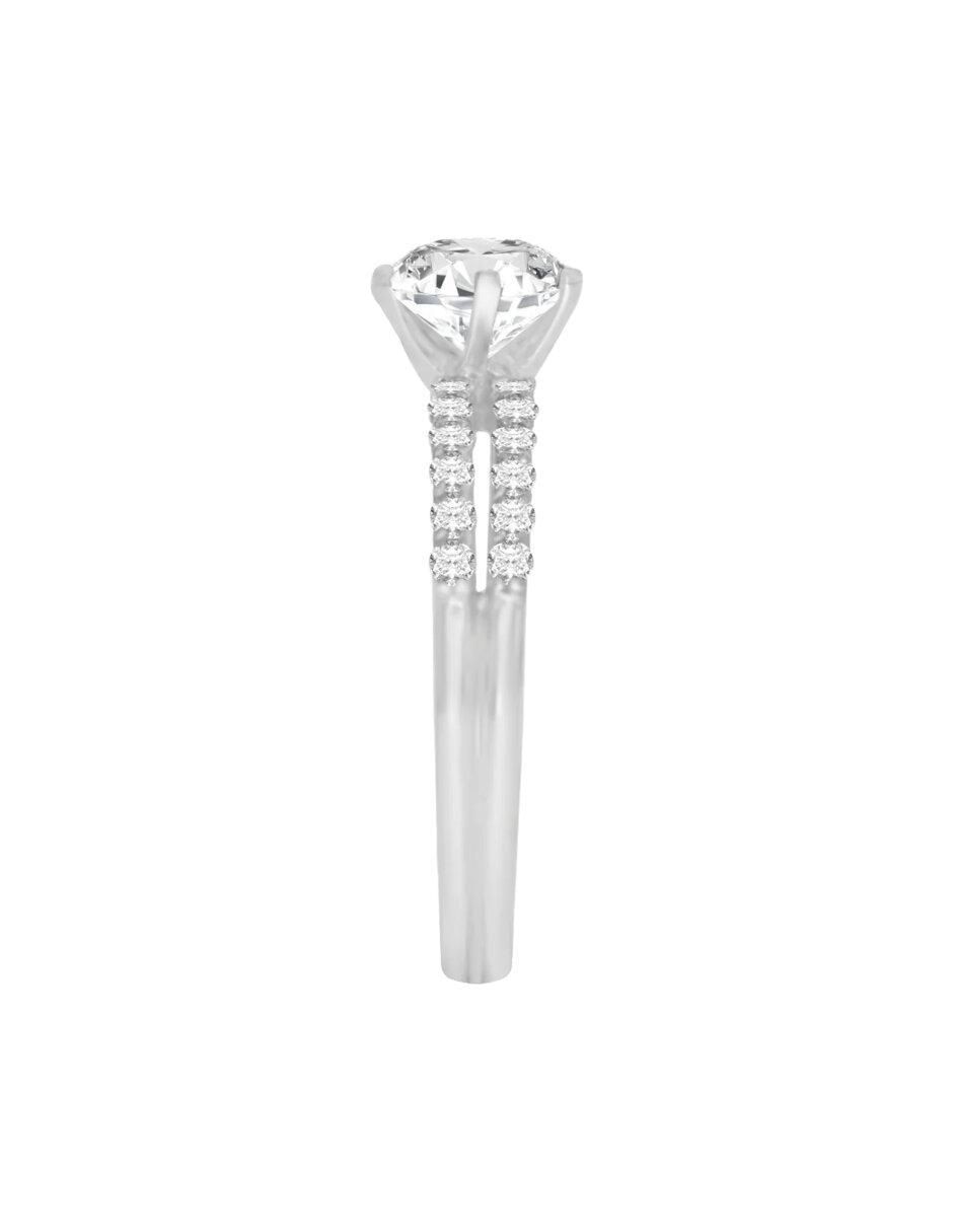 Anillo de compromiso de oro 14 k Ivy diamante 3