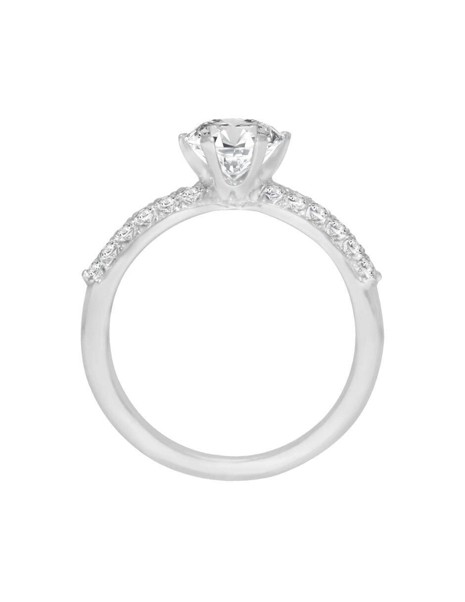 Anillo de compromiso de oro 14 k Ivy diamante 4